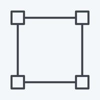 Icon Draw Square. related to Graphic Design Tools symbol. line style. simple design editable. simple illustration. simple vector icons