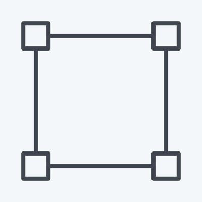 Icon Draw Square. related to Graphic Design Tools symbol. line style. simple design editable. simple illustration. simple vector icons