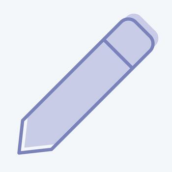 Icon Pencil. related to Graphic Design Tools symbol. two tone style. simple design editable. simple illustration. simple vector icons