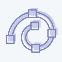 Icon Draw Spiral. related to Graphic Design Tools symbol. two tone style. simple design editable. simple illustration. simple vector icons