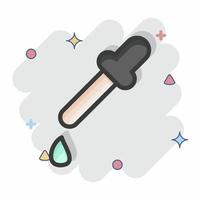 cuentagotas icono. relacionado con el símbolo de herramientas de diseño gráfico. estilo cómico diseño simple editable. ilustración sencilla. iconos vectoriales simples vector