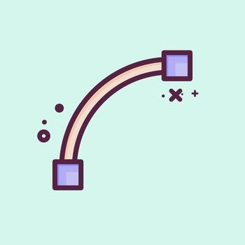 Icon Draw Arc. related to Graphic Design Tools symbol. MBE style. simple design editable. simple illustration. simple vector icons