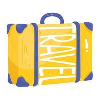 Check this flat sticker icon of suitcase vector