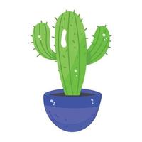 icono de etiqueta plana moderna de planta de cactus vector