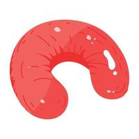 Modern flat sticker of neck pillow vector