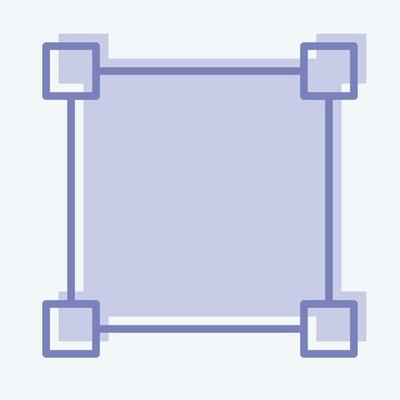 Icon Draw Square. related to Graphic Design Tools symbol. two tone style. simple design editable. simple illustration. simple vector icons
