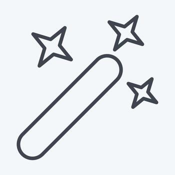 Icon Magic Wand. related to Graphic Design Tools symbol. line style. simple design editable. simple illustration. simple vector icons