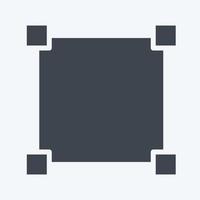 Icon Draw Square. related to Graphic Design Tools symbol. glyph style. simple design editable. simple illustration. simple vector icons