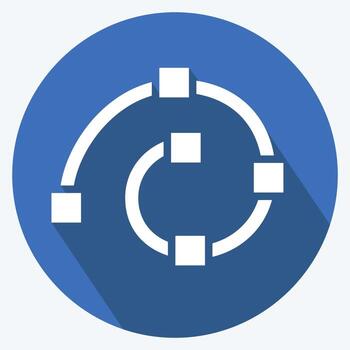 Icon Draw Spiral. related to Graphic Design Tools symbol. long shadow style. simple design editable. simple illustration. simple vector icons