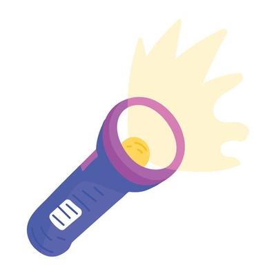 Ready to use flat sticker of torch