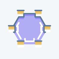 Icon Draw Polygon. related to Graphic Design Tools symbol. doodle style. simple design editable. simple illustration. simple vector icons