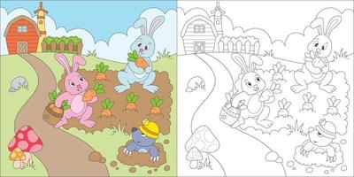 colorear animales para niños actividad vector