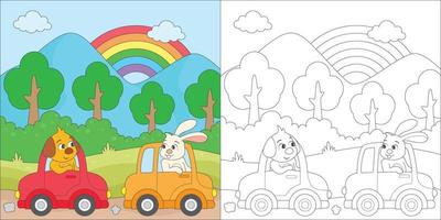 coloring page for kids activity vector