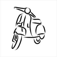 Line drawing of transportation vector