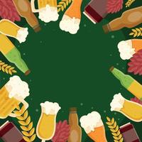 Beer Day Background Template vector