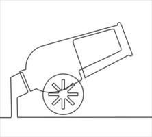 continuous line drawing on canon vector