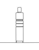 Continuous line drawing of cigarette vector