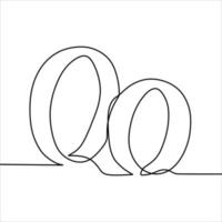 continuous line drawing of ring vector