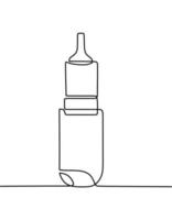 Continuous line drawing of cigarette vector