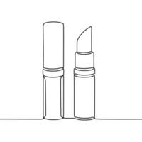 continuous line drawing of cosmetic vector