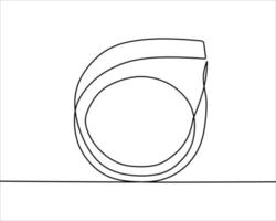 dibujo de línea continua del anillo vector