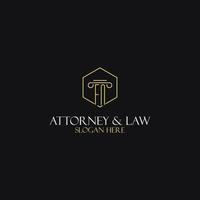 FN monogram initials design for legal, lawyer, attorney and law firm logo vector
