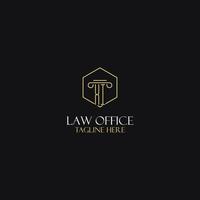 XI monogram initials design for legal, lawyer, attorney and law firm logo vector