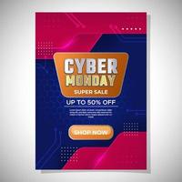 Cyber Monday Poster Template vector