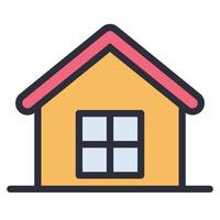 vector de icono de línea de casa, hogar