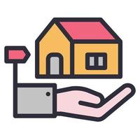 property line icon vector , home