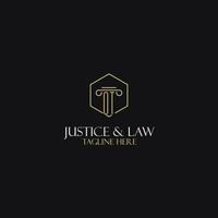 OT monogram initials design for legal, lawyer, attorney and law firm logo vector