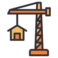 construction line icon vector , home