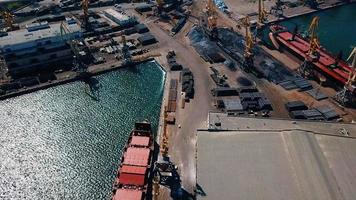 aerial view of terminal in port photo