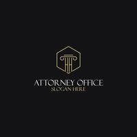 HH monogram initials design for legal, lawyer, attorney and law firm logo vector