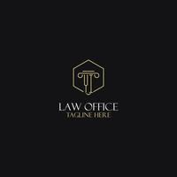 YI monogram initials design for legal, lawyer, attorney and law firm logo vector