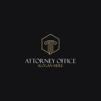 QU monogram initials design for legal, lawyer, attorney and law firm logo vector