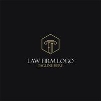 EM monogram initials design for legal, lawyer, attorney and law firm logo vector