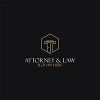 EN monogram initials design for legal, lawyer, attorney and law firm logo vector