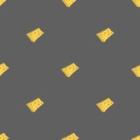 seamless cheese pattern. Doodle vector pattern with cheese icons. Colored cheese background