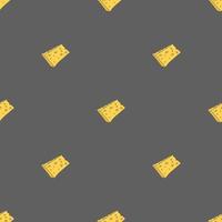 seamless cheese pattern. Doodle vector pattern with cheese icons. Colored cheese background