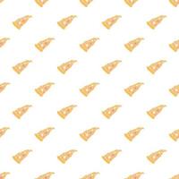 patrón de pizza sin costuras. fondo de pizza de colores. garabato, vector, pizza, ilustración. patrón de vector de comida rápida