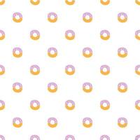 seamless donut pattern. Doodle vector pattern with donut icons. Colored donut background