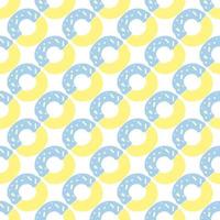 seamless donut pattern. Doodle vector pattern with donut icons. Colored donut background