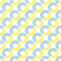 seamless donut pattern. Doodle vector pattern with donut icons. Colored donut background