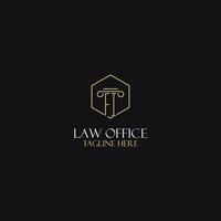 FI monogram initials design for legal, lawyer, attorney and law firm logo vector