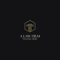 BO monogram initials design for legal, lawyer, attorney and law firm logo vector