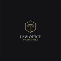 GV monogram initials design for legal, lawyer, attorney and law firm logo vector