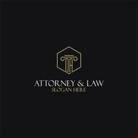 DA monogram initials design for legal, lawyer, attorney and law firm logo vector