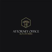 eh diseño de iniciales de monograma para logotipo legal, abogado, abogado y bufete de abogados vector