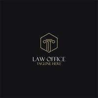 DI monogram initials design for legal, lawyer, attorney and law firm logo vector